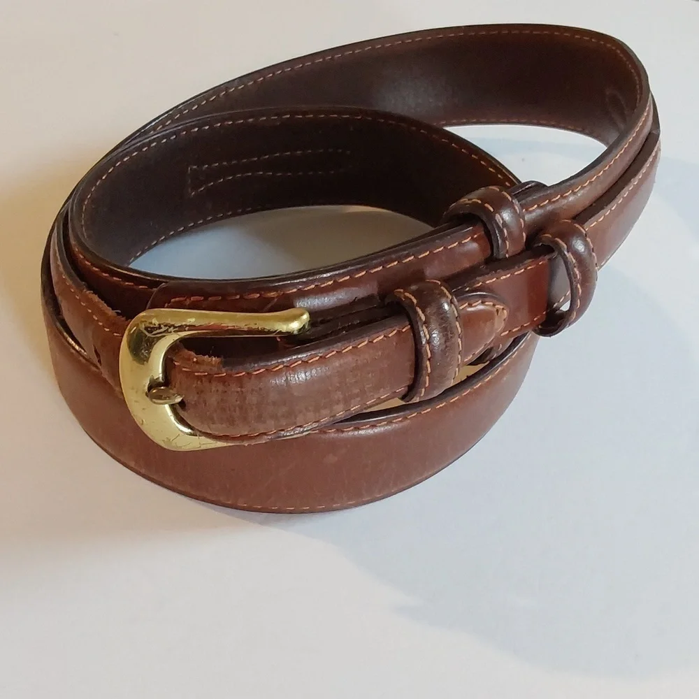 3 D Belt Co. |Mens Apache Ranger Western Belt Premium Leather Brass Sz.34